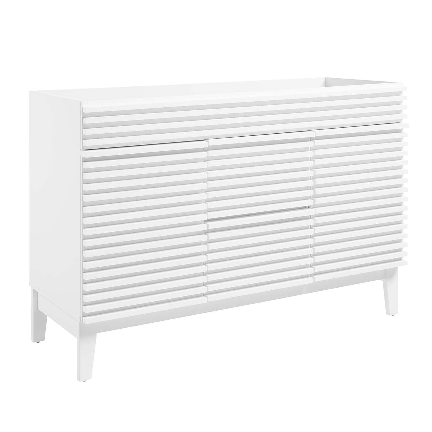 Modway Render 48" Double Sink Compatible (Not Included) Bathroom Vanity Cabinet in White