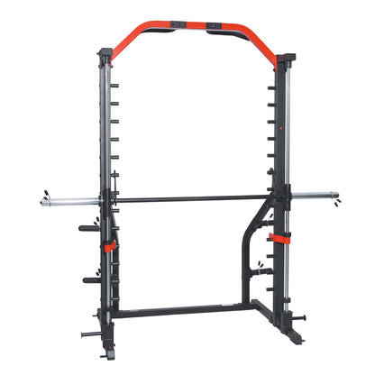 Sunny Health & Fitness Premium Squat Smith Machine - 3 in 1 Multifunction Power Rack with Adjustable Pull Up Bar for Home Gym – SF-XF920021