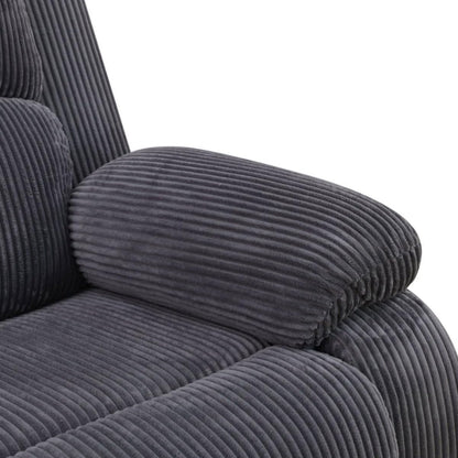 UOCFYK Reclining Sectional Sofa Set, L Shaped Recliner Couch with Cup Holder and Storage Console for Home Theater & Living Room, Dark Gray