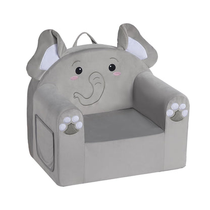 1-6, ALIMORDEN Animal Kids Chair, Toddler Sofa for Ages Sherpa Kids Lounge Chair with Carry Handle, Washable Cover