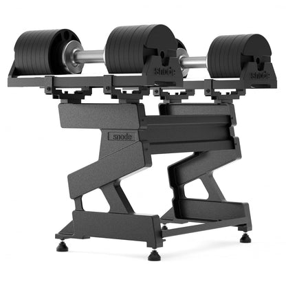 SNODE AD80 Adjustable Dumbbell Set 80LBS (Pair) with Dumbbell Rack, Strength Equipment for Home Gym for Men and Women