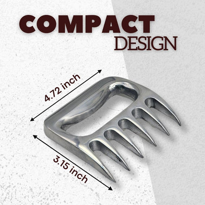 WOODBULL Premium Aluminum Polished Bear Claw Set Meat Shredder, Meat Shredder Claws for Pulled Pork, Chicken BBQ, Turkey, Kitchen Smoker Tool for BBQ Grilling, With Stylish Gift Box