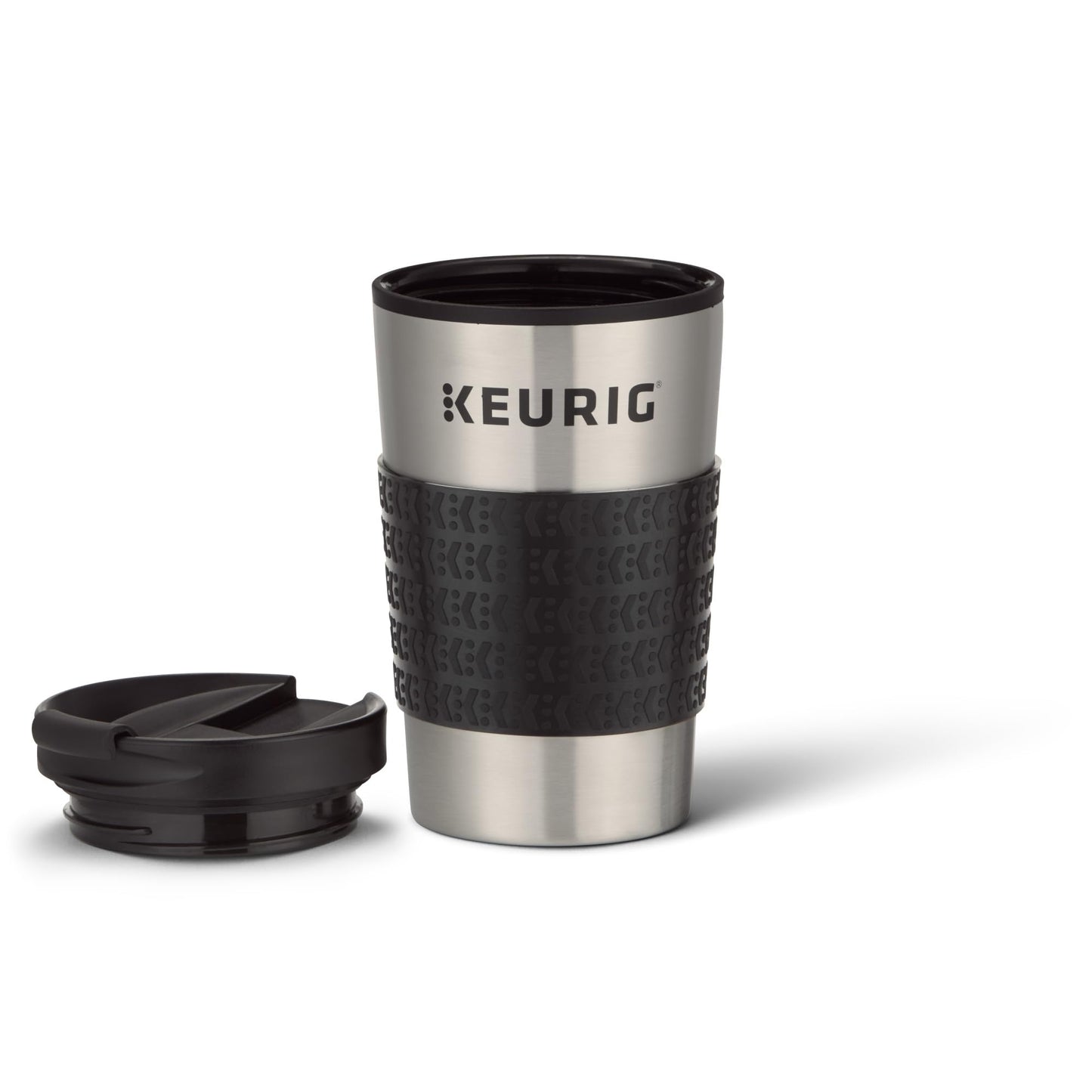 Keurig Stainless Steel Insulated Coffee Travel Mug, Fits Under Any Keurig K-Cup Pod Coffee Maker, 12 Oz, Stainless Steel