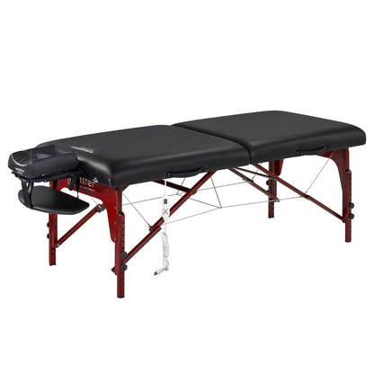 Master Massage 31" Montclair™ Portable Massage Table Package with Therma-Top® - Adjustable Heating System, Shiatsu Cables, & Reiki Panels! (Black)