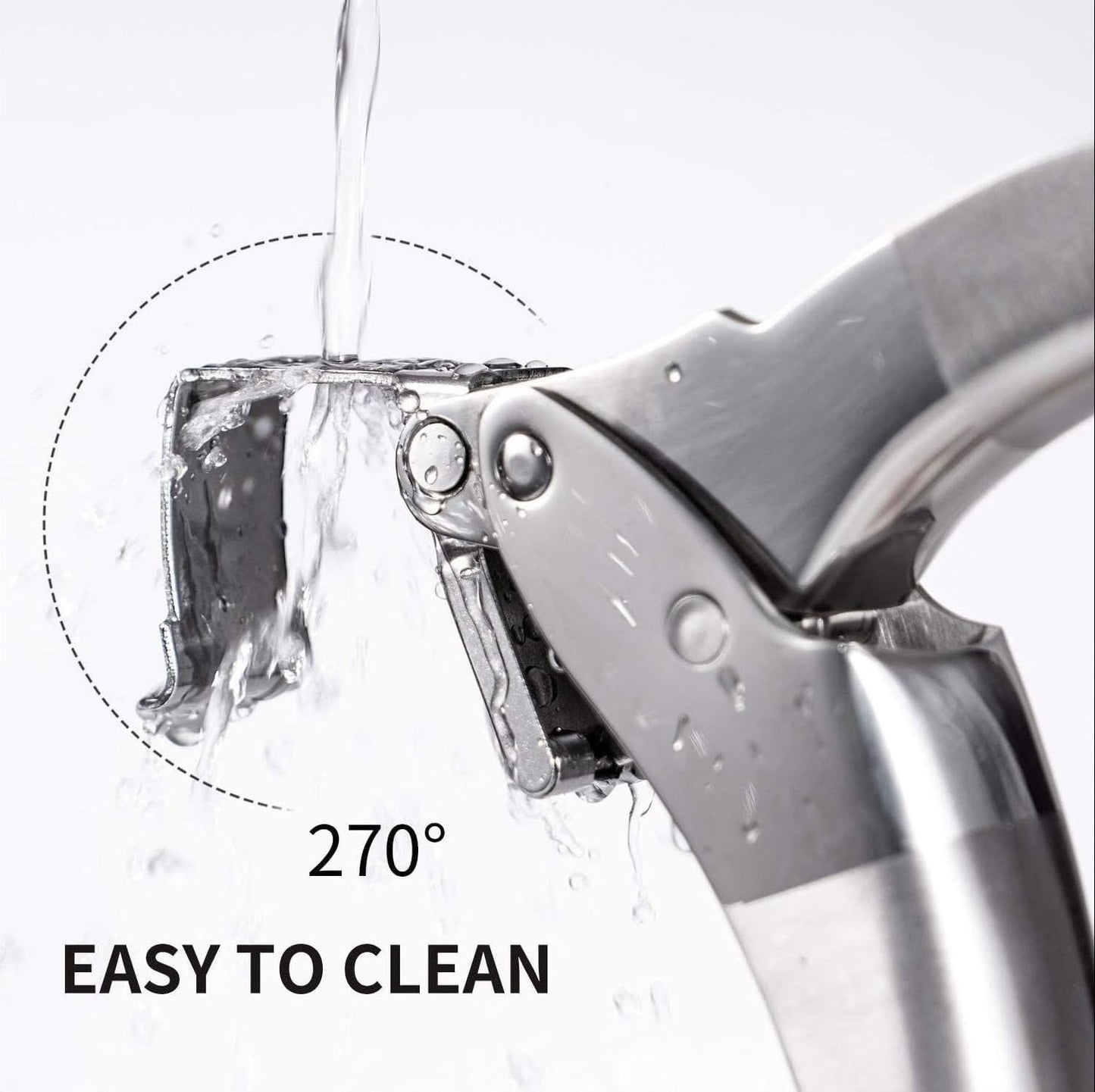 Premium Garlic Press, Stainless Steel Easy to Clean Mincer, Durable Construction and Rust Proof