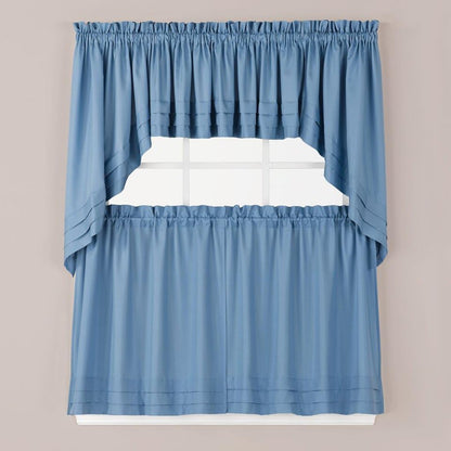 SKL Home Holden Curtain Tier Pair, Smoke, 57" x 24", 2 Count