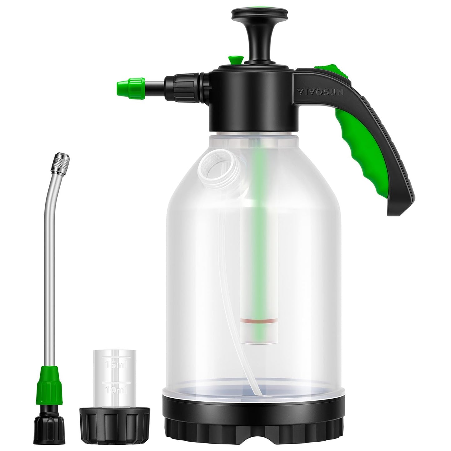 VIVOSUN 70oz Pump Sprayer, Portable Water Spray Bottle for Spraying Plants, Flowers, Weeds and Cleaning, Hand Pump with Side Filling Port, Measuring Cup, Adjustable Nozzles