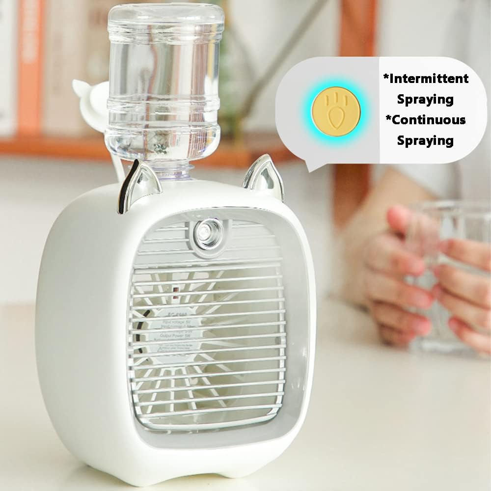 Mini Air Cooler Fan | Portable 190ml Evaporative Mini Air Conditioner | 3 Speeds USB Rechargeable Personal Air Cooler