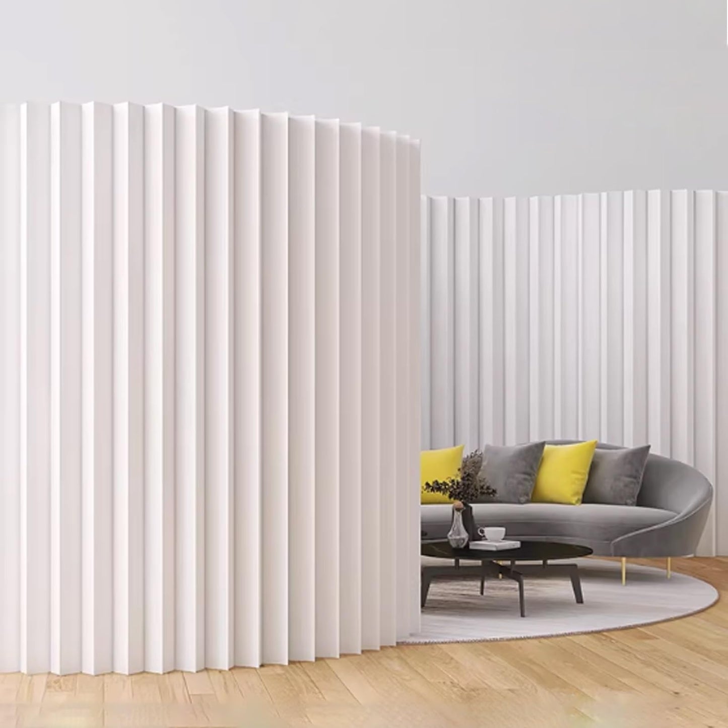 Portable Room Divider, Folding Paper Adjustable Privacy Screen for Offices, Studios, and Dorms, Versatile Room Partitions for Flexible Space Separation (200x300cm)