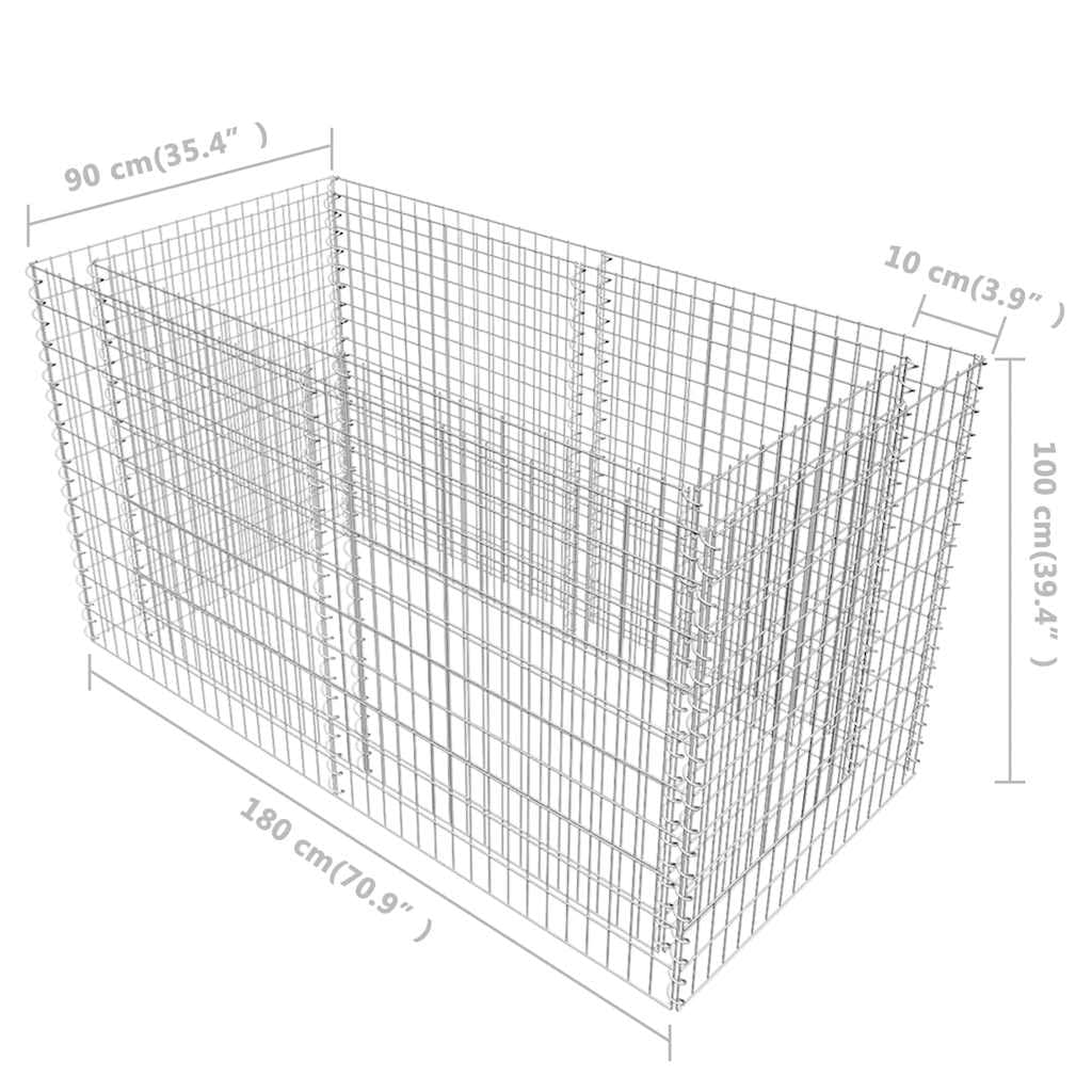 Foknhdi Large Galvanized Raised Garden Bed 70.9 x 70.9 x 39.4 in Silver Steel Planter Box 49.5 ft³ Volume 1400 lb/ft³ Load Outdoor Patio Vegetables Flowers Herb Plot