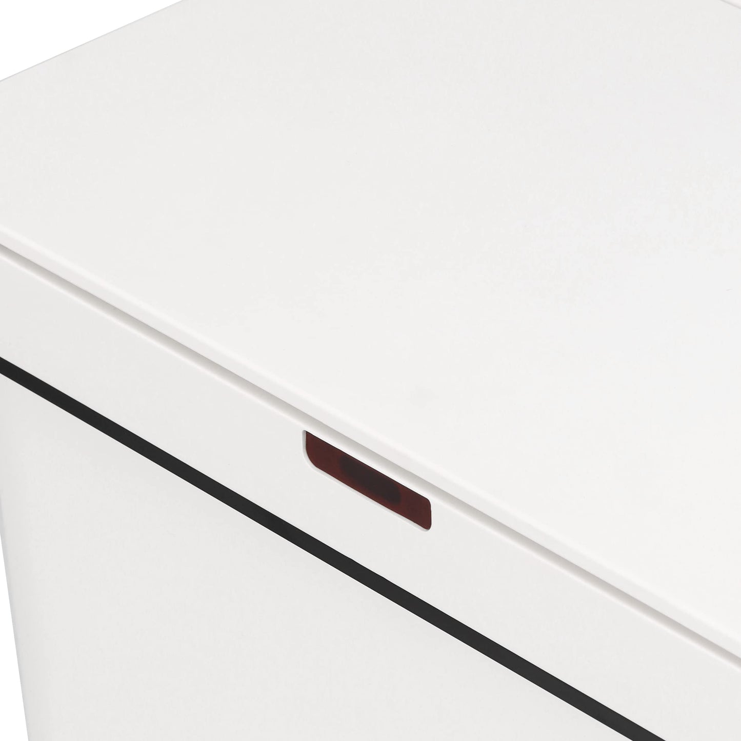 SIMPLI-MAGIC 79502 13 Gallon Touchless Sensor Trash Can, Rectangle Garbage Bin, Perfect for Home, Kitchen, Office, White