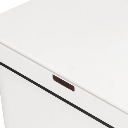 SIMPLI-MAGIC 79502 13 Gallon Touchless Sensor Trash Can, Rectangle Garbage Bin, Perfect for Home, Kitchen, Office, White