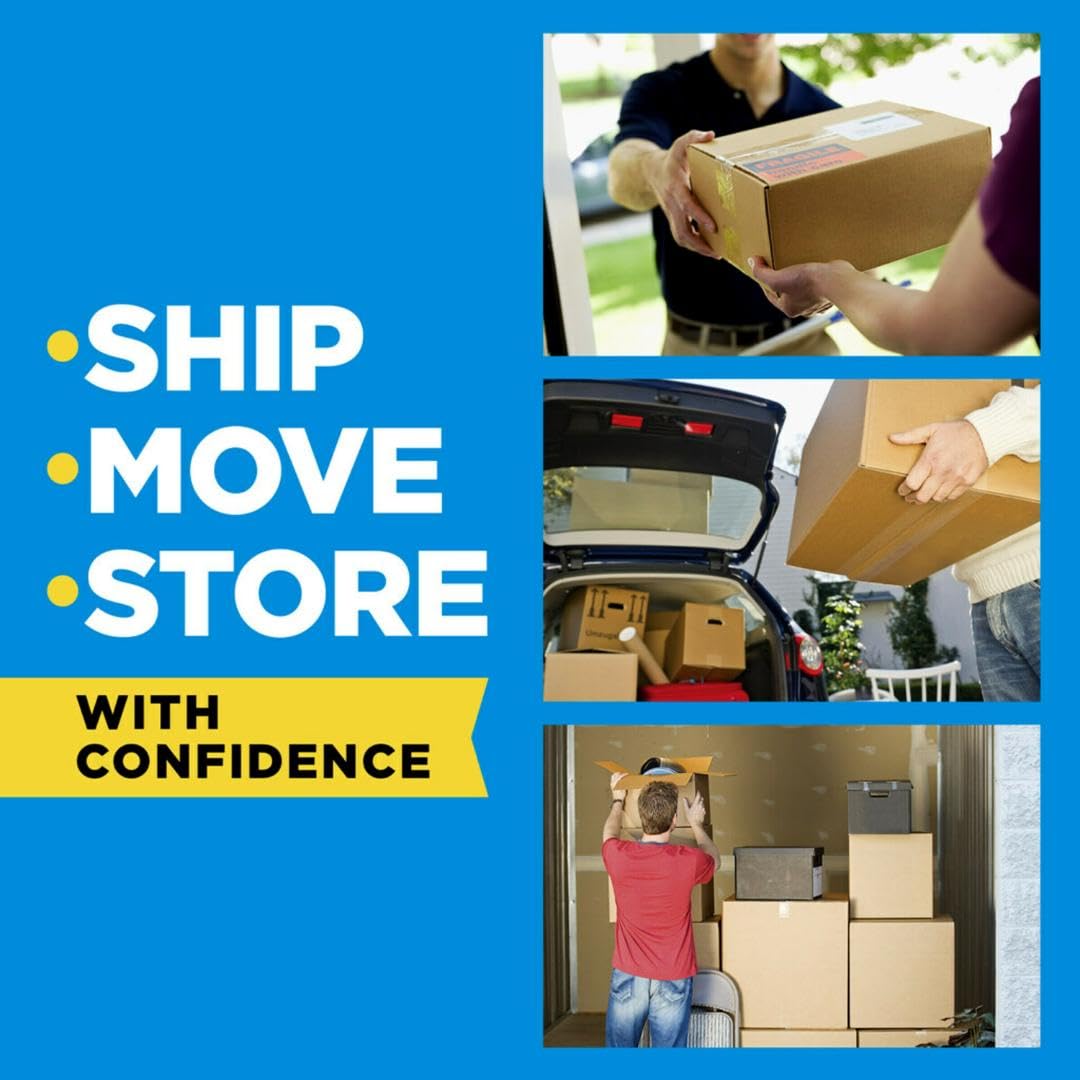 Scotch Heavy Duty Shipping Packaging Tape, 6 Rolls with Dispenser, 1.88" x 22.2 yd, 1.5" Core, Great for Packing, Shipping & Moving, Clear (142-6)