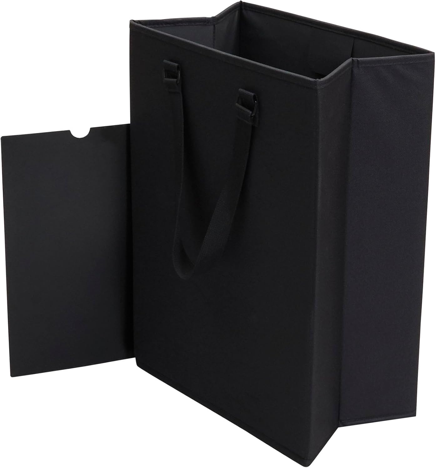 Household Essentials 600D The Recycler Bag, Compact Recycling Center, Polyester with Durable Chipboard Sides, Black