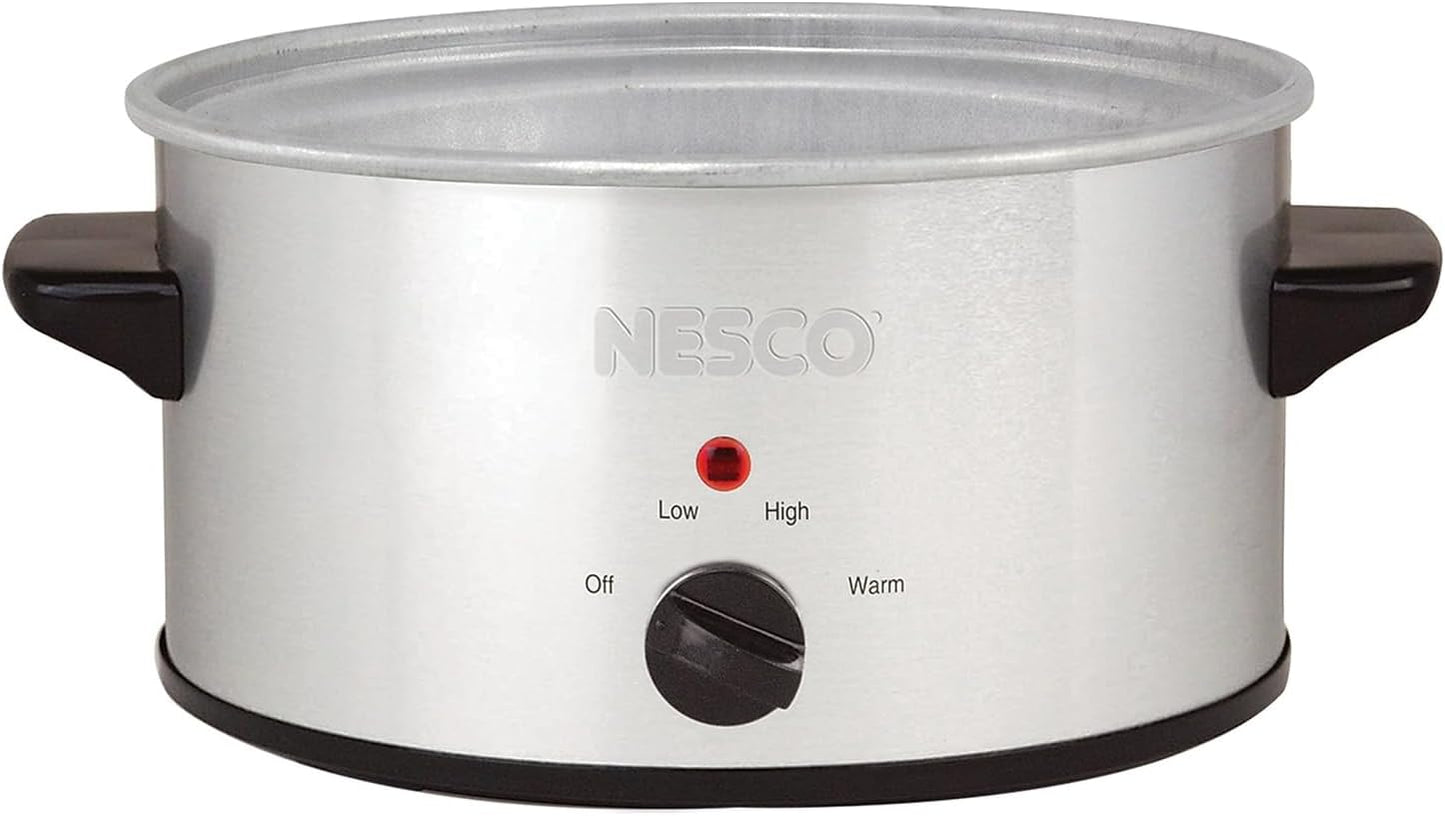 Nesco SC-150-47 Qt. Oval Analog Slow Cooker, 1.5 Quart, Silver