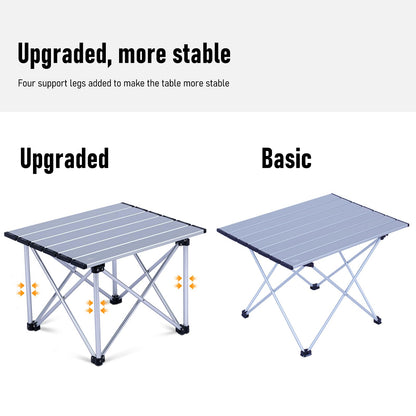 iClimb 1 Light Folding Table and 2 Ultralight Anti-Sinking Folding Chair Bundle for Adults Outdoor Camping Beach Concert
