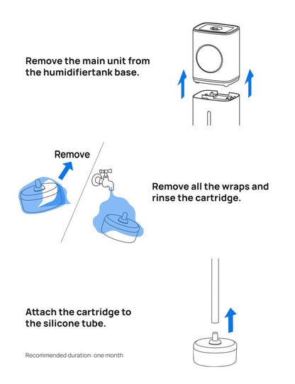 DREO Scale-Inhibitor Cartridge 3-Pack for Humidifiers HM735S, Prevent Mineral Build-up, Extend Humidifier Life, Safe Material
