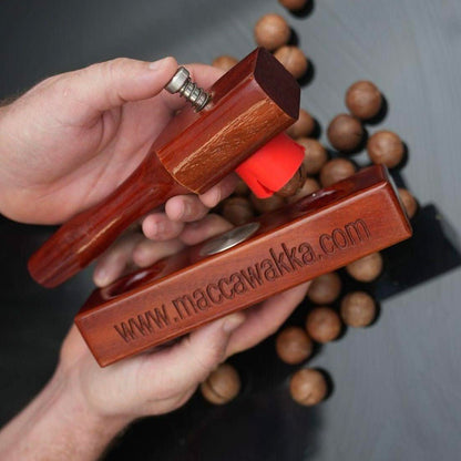 Nut Cracker, kitchen tool - Eat Fresh Cracked Macadamia nuts with your New Maccawakka Nut cracking tool