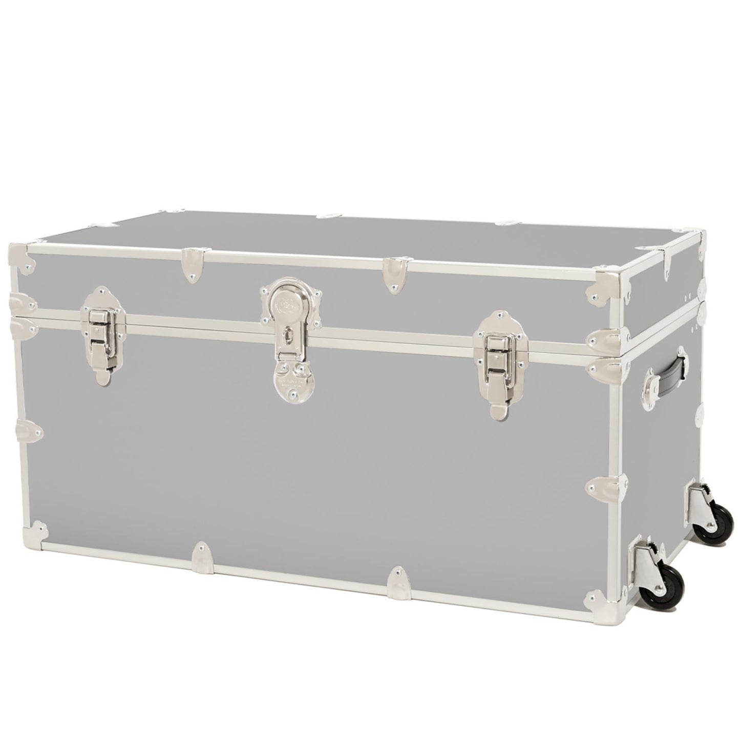 Rhino Trunk & Case Classic XXL Home Storage & College Trunk With Wheels - 36”x18”x18”, Seats 1500+ lbs, Soft-Close Lid. USA Made Secure Dorm Furniture, Organization, Steamer Style Blanket Chest