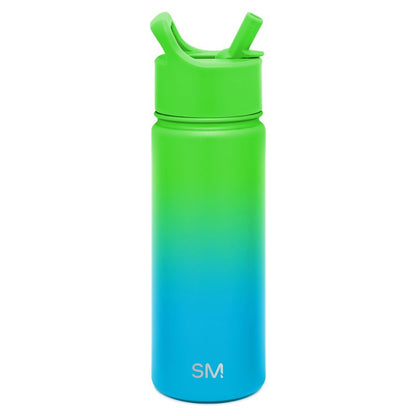 Simple Modern Kids Summit Water Bottle with Straw Lid | Vacuum Insulated Stainless Steel | Reusable Leak Proof BPA-Free Cup for School | 20oz, Surfside