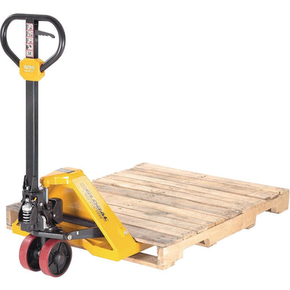 Global Industrial Manual Pallet Truck, 5500 Lb. Capacity, 21" W x 48" L Forks, Industrial Duty Narrow Forks Pallet Jack for Warehouse, Manufacturing and Retail