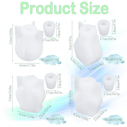 XYQHOAC 4Pcs Shaker Bottle Silicone Molds Quicksand Bottle Container and Stopper UV Resin Molds Mini Bottle Epoxy Resin Casting Mold for DIY Jewelry Crystal Art Craft