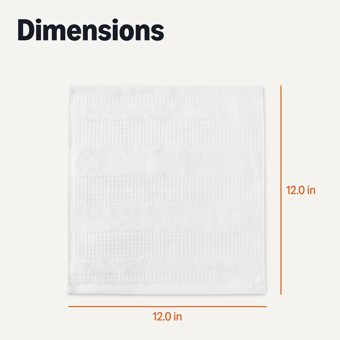12 x1 2 inches, 6-Pack, Amazon Basics Organic Cotton Waffle Kitchen Dish Cloths - Ultra Absorbent, Quick Drying