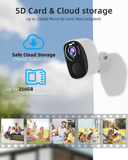 ELECCTV Upgraded 5G/2.4G WiFi Security Cameras Wireless Outdoor,2K Battery Powered Home Indoor Camera with AI Motion Detection, Siren,Color Night Vision, 2-Way Talk, IP65, Works/Alexa, Cloud/SD