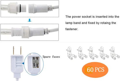 200ft LED Rope Lights by [Brand Name] - Waterproof Flexible Tube Lighting with 8 Modes | Ideal for Outdoor, Garden, Patio, and Party Decor (Blue)