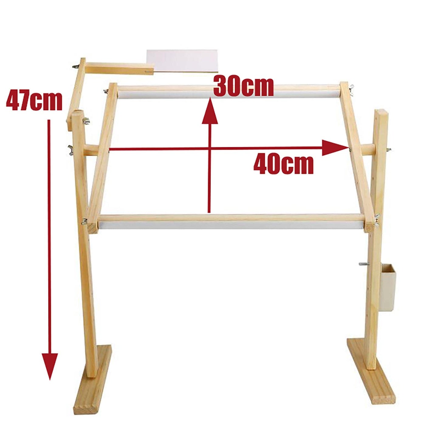 SDVantage Cross Stitch Frame Vertical Solid Wood Cross Stitch Frame Embroidery Frame, 360° Rotatable Embroidery Stand Wooden Floor Tabletop Tapestry Frame