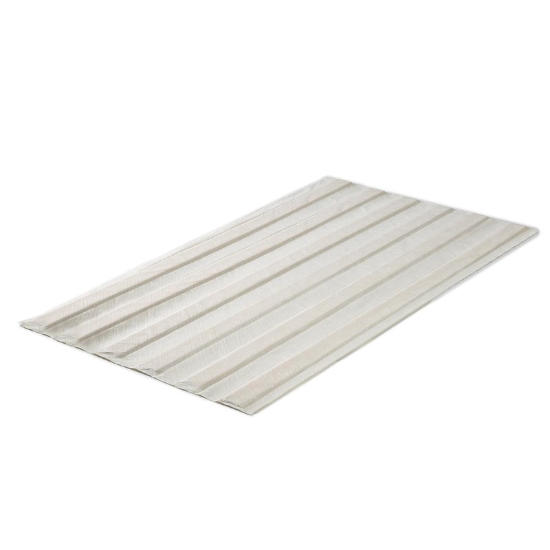 Zinus Compack Vertical Wood Slats, Fabric Covered Bunkie Board, Box Spring Replacement, No Assembly Required, Natural, Twin