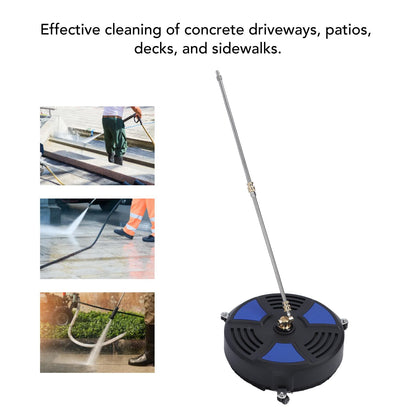 TRELVEX 16 Pressure Washer Surface Cleaner with 3 Wheels 4000psi Max Pressure 1 4 Connector Stainless Steel Driveway Power Washer Attachment for Concrete Patios Walkways Deck and Driveways