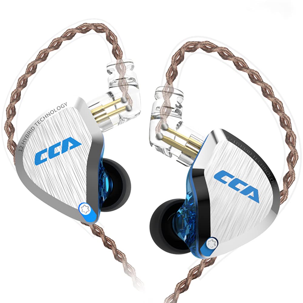 CCA C12 in Ear Monitor Headphones 5BA 1DD Hybrid HiFi IEM Earphones Noise Isolating Stereo Wired Earbuds for Musicians Audiophile Singers DJ