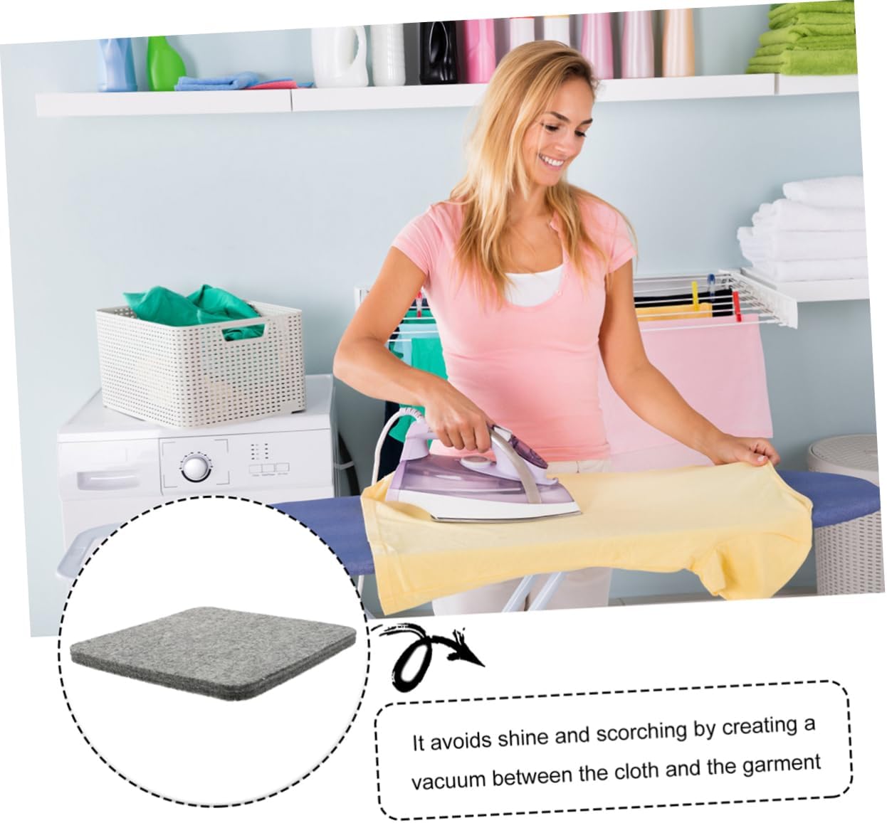 FOMIYES Felt Ironing Pad, Portable Ironing Mat, Wool Ironing Board Pad for Hot Pressing, Tabletop Ironing Mat
