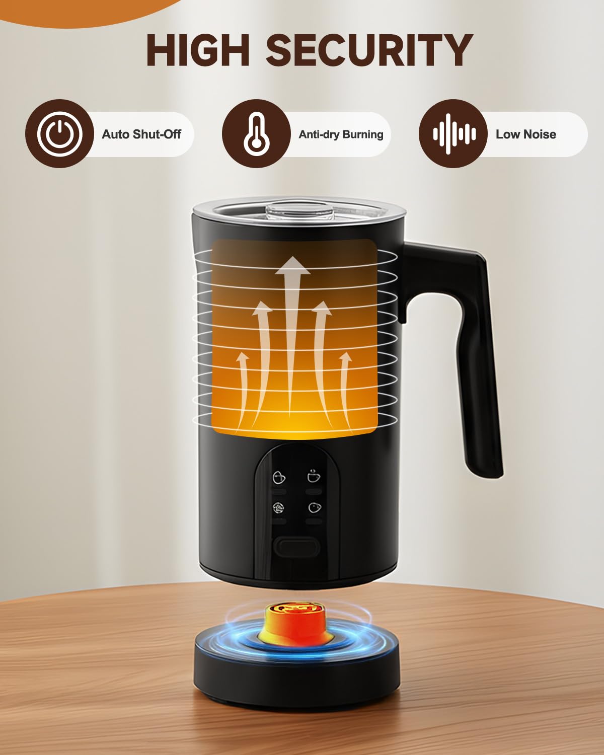 Torlaist Milk Frother and Steamer, 4-in-1 Automatic Electric Milk Frother 11.8oz/350 ml, Instant Hot and Cold Foam Maker, Milk steamer Heater Foamer Warmer for Coffee, Cappuccino, Macchiato, Latte