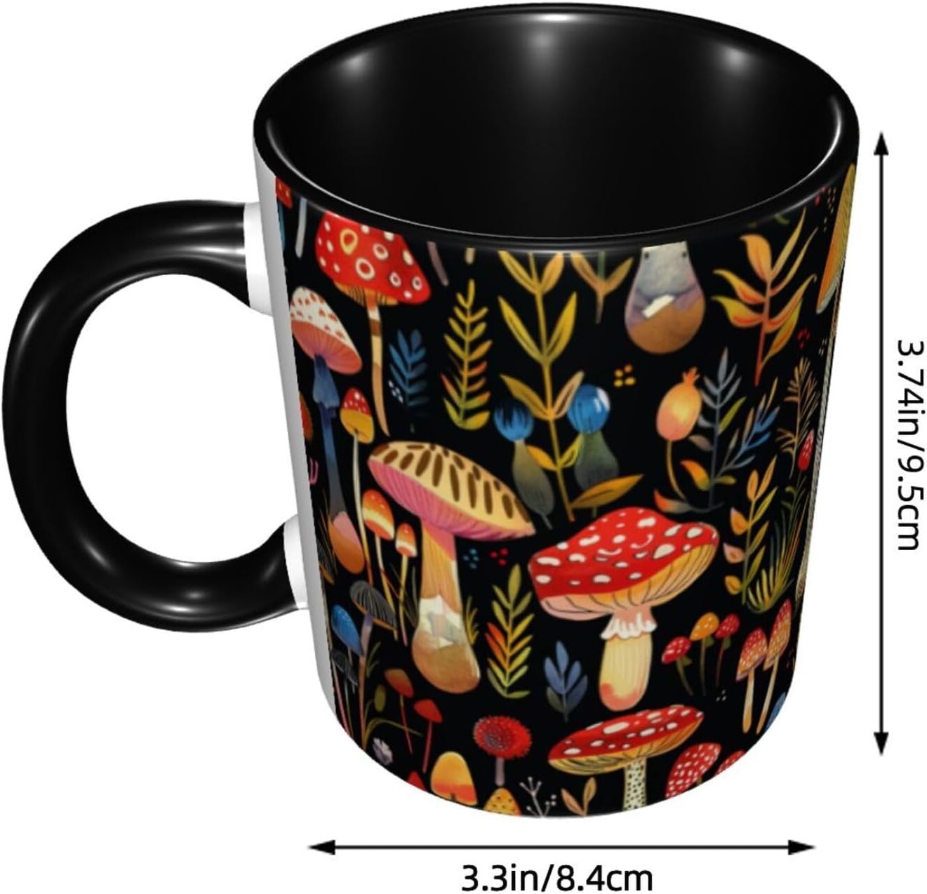 11 Oz Yrebyou Mushroom Coffee Mug for Women Ceramic Tea Cup Novelty Mugs for Office Home Kitchen