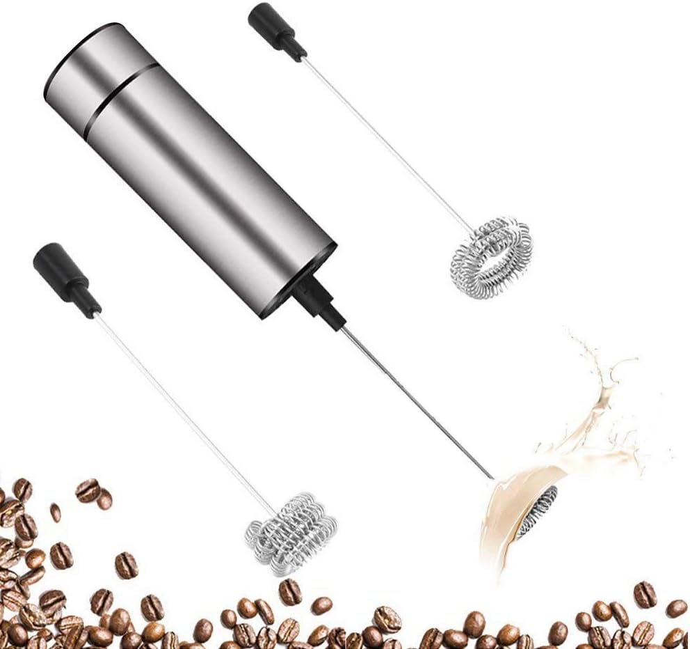 Electric Stirrer, Frother, Stainless Steel Coffee Mixer Blender, Handheld Milk Frother for Coffee