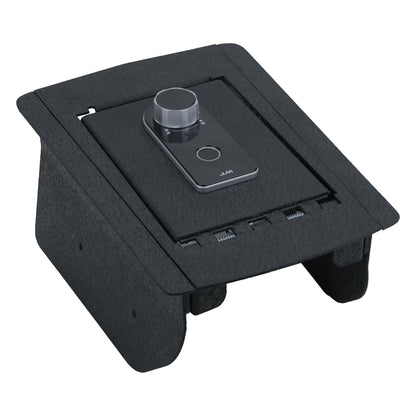 KEREN Center Console Safe Vault - Console Gun Safe Box Compatible with Jeep Grand Cherokee without CD/Dodge Durango 2011-2022, with Fingerprint Lock