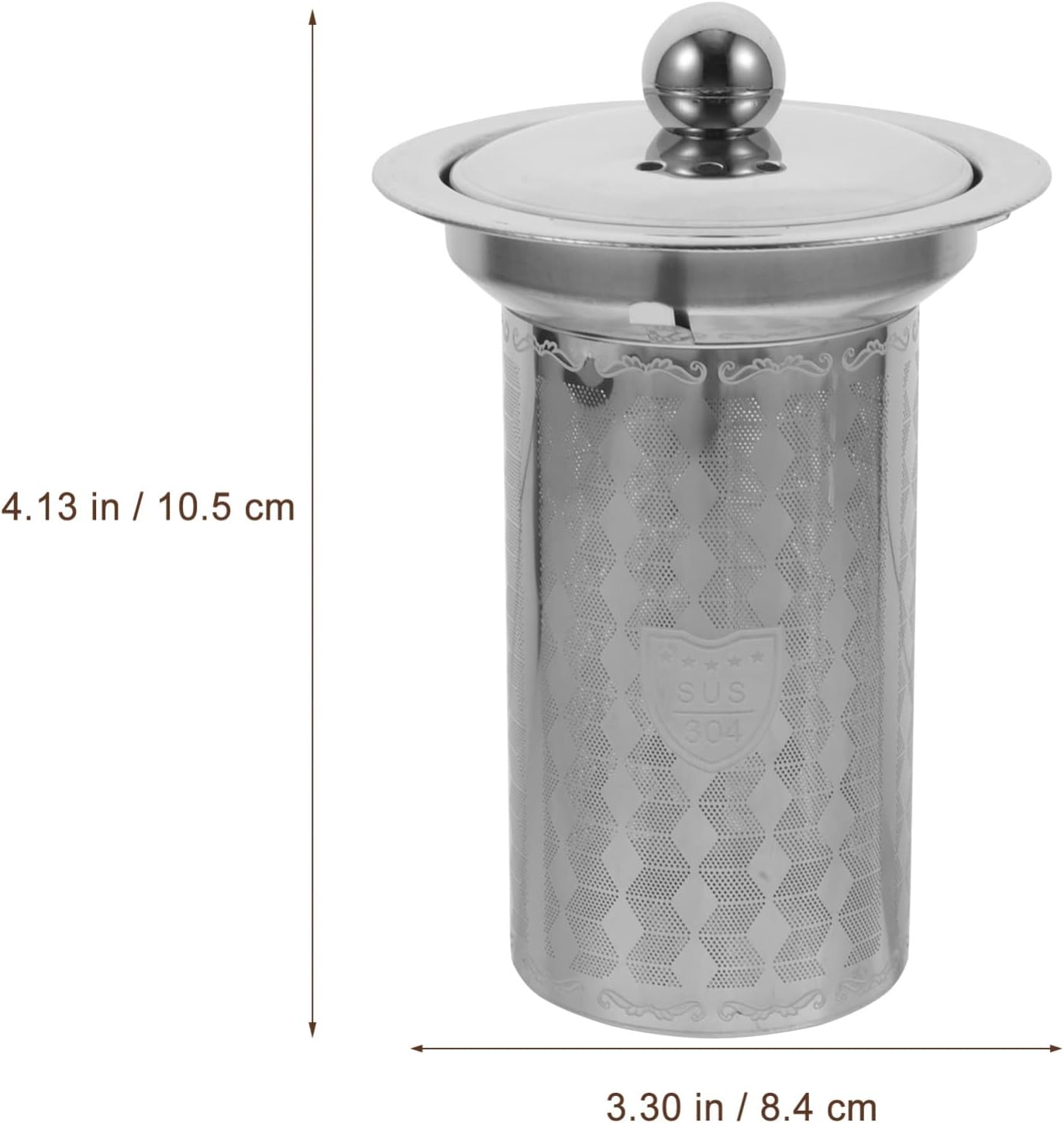 HEMOTON Tea Infusers for Loose Tea, 2Pcs Stainless Steel Strainers, Fine Mesh Steeper, Tea Basket Insert