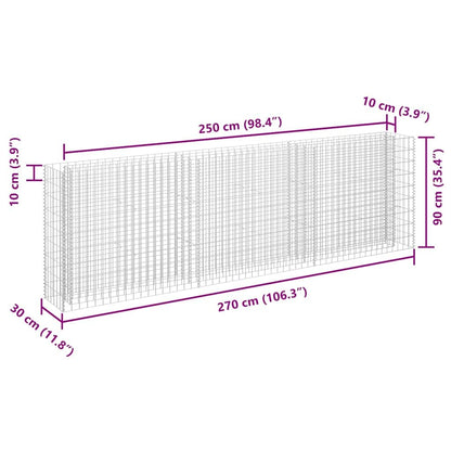 Mhdvray Large Galvanized Steel Raised Garden Bed 106.3 x 106.3 x 35.4 in, Modern Industrial Planter Box for Outdoor Vegetables & Flowers, Square Metal Box for Patio, Balcony, Yard