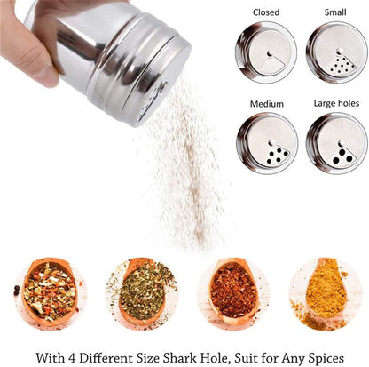 Gift Set Spice Jar with Shaker Tops, Food Seasoning Bottle with Travel Bag, Set of 6 Kitchen Gadget for Camping