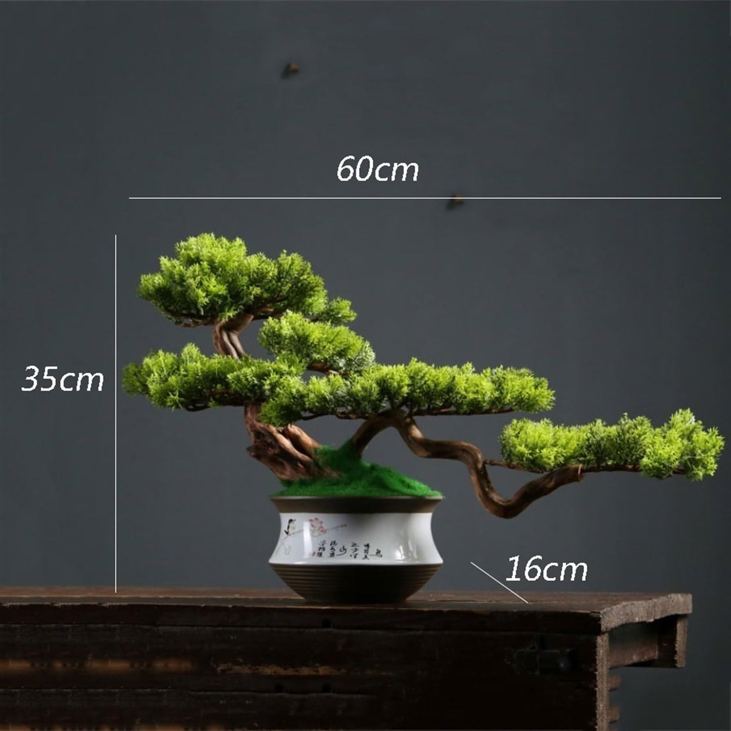 WANGHAI2024M Artificial Trees Artificial Bonsai Simulation Tree High-end Light Luxury Greenery Entrance Decoration Simulation Tree Bonsai Ornaments Artificial Bonsai