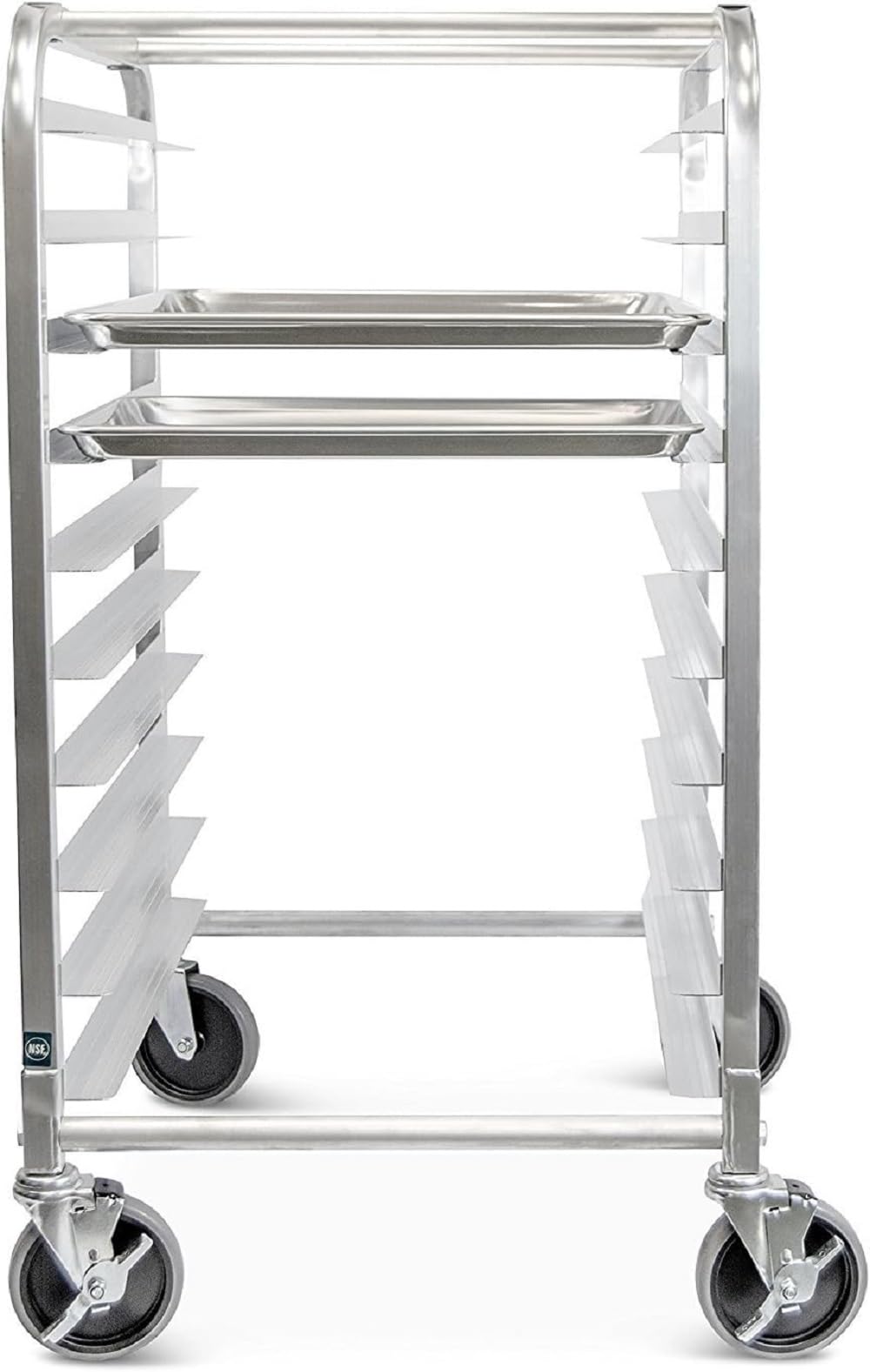 TrueCraftware- 10 Tier Aluminum Sheet Pan/Bun Pan Rack 20 1/4" X 26" X 38 1/2"- Full or Half Size Sheet Pan Rack with Locking Wheels Bakery Rack for Kitchen Baking Equipment Restaurant Pizzeria