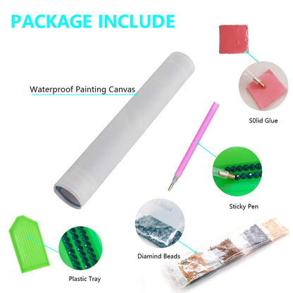 MMAHD 5D DIY Diamond Art Painting Kits, Cartoon Skull Round Full Drill Diamond Art Crafts Home Wall Decoration 15.8 x 15.8inch