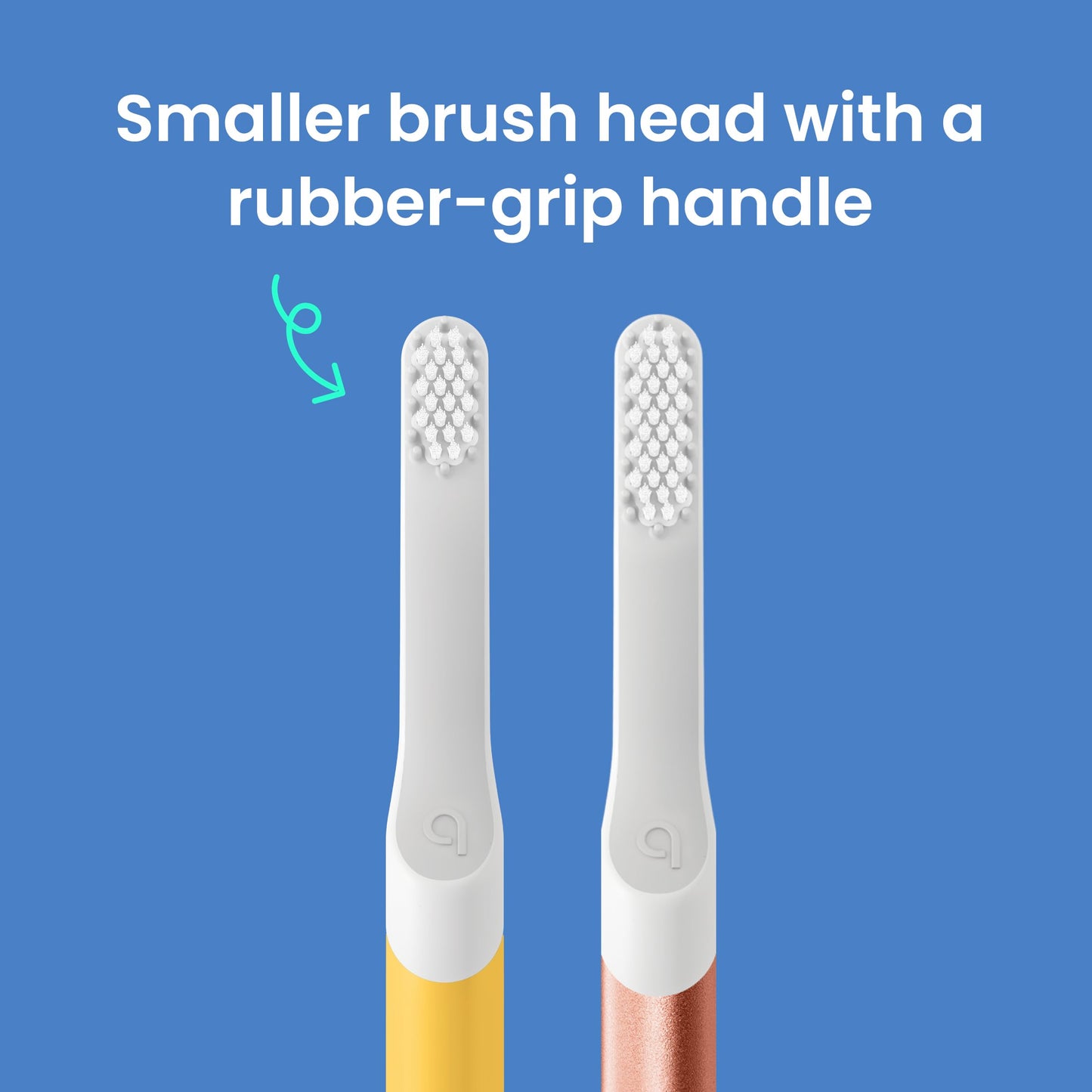 Quip Sonic Toothbrush for Kids with Timer - Includes Extra Brush Head and Travel Cover Mount - Electric, Soft Bristle Refill Head, Rubber Handle, 3 Month Battery Life - Travel Toothbrush - Blue