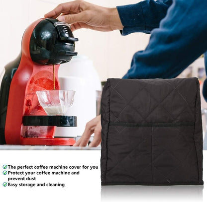 Black Coffee Maker Cover, Stain Resistant Washable Appliance Cover to Protect Coffee Machine (32 X 31 X 36cm)