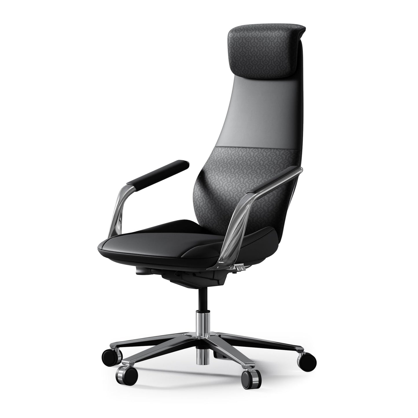 TOMU Black Genuine Leather Executive Office Chair, Real Top Grain Leather Office Chair with High Back, Comfy and Modern for Executive Luxury Desk, Ergonomic with Adjustable Height,Reclining (Black)