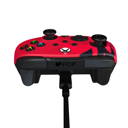 PDP Gaming Xbox Series X|S Red Bundle: REMATCH Wired Gamepad Controller & AIRLITE Wired Headset with Mic, Licensed Xbox One Gamepad, Customizable Joysticks/Triggers in App, Windows PC, Red and Black
