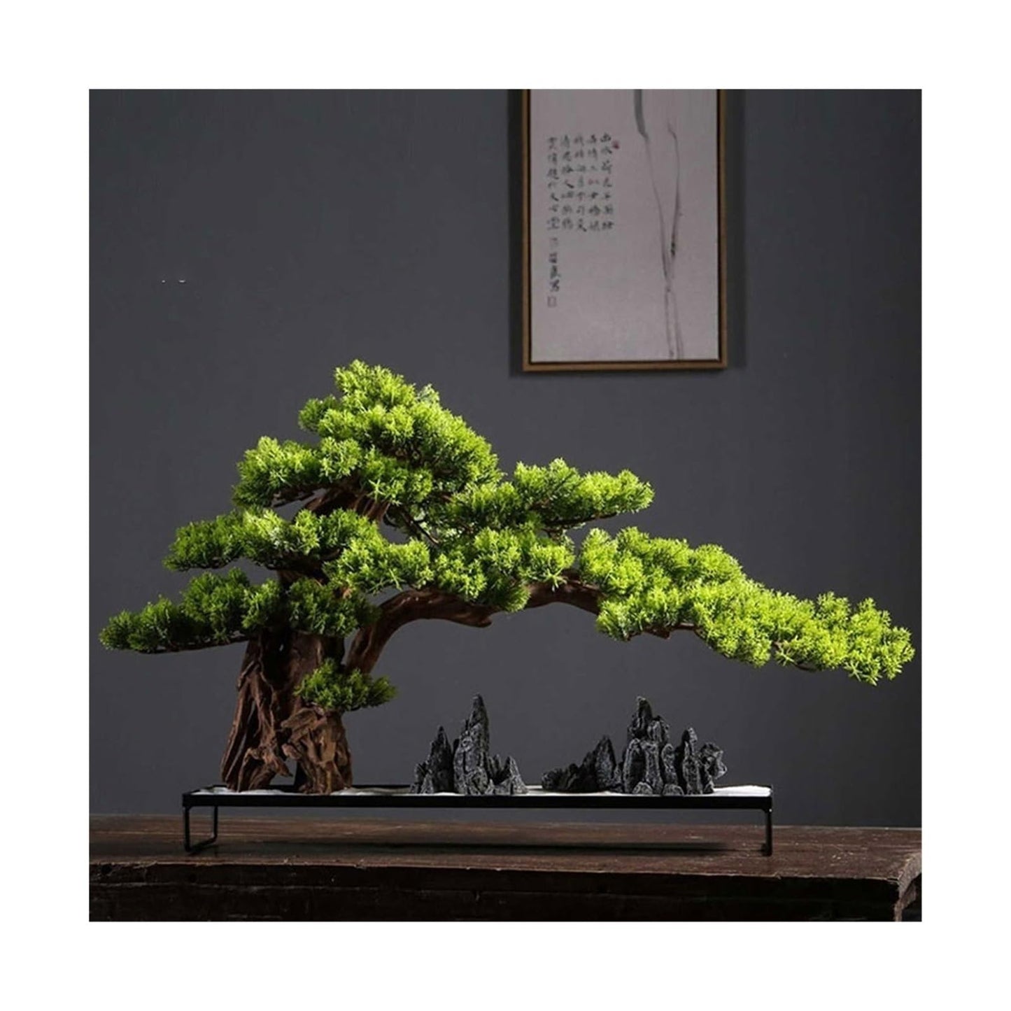 WANGHAI2024M Artificial Trees High-end Light Luxury Greenery Bonsai Ornaments Hotel Decoration Simulation Tree Entrance Coffee Table Decoration Fake Greenery Artificial Bonsai