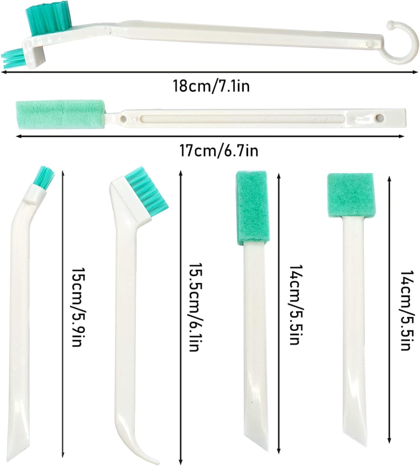 8Pcs LIOUCBD Small Cleaning Brush Set, Scrub Brushes for Household Use, Crevice Cleaning Tool for Gaps, Corners, and